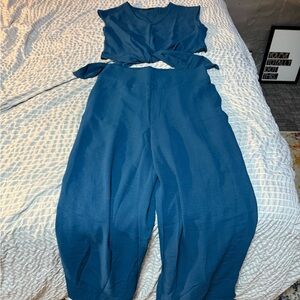 Elegant Blue 2 piece Jumpsuit